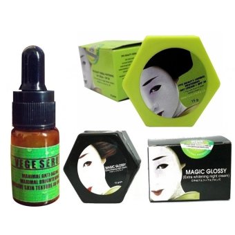 Magic Glossy - Paket Day Cream Night Cream & Serum - FPD Beauty Herb - 1 Paket