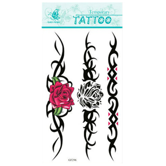 Velishy Temporary Tattoo Removable Waterproof Sexy Rose Flora