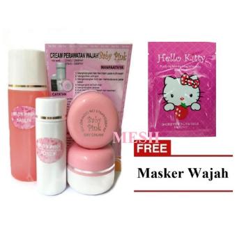 Baby Pink Cream Sucofindo Original 30gr + Masker Muka Hello Kitty