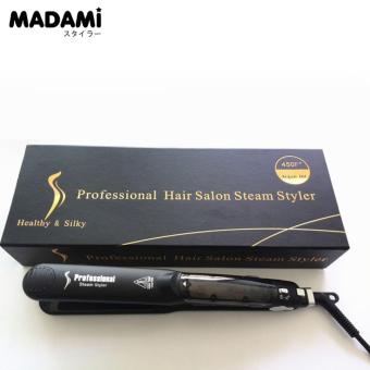 Professional Argan Oil Vapor System Tourmaline Ceramic Hair Straightener SPA Steam Hair Iron Fast Hair Straightening Iron - intl