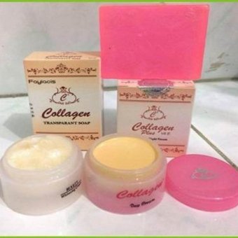Cream Collagen siang dan malam plus sabun Collagen