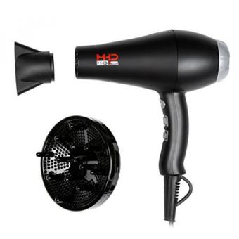 GPL/ MHD Professional Salon Quanlity 1875w Infrared Heat Negative Ionic Fast Dry Full Size Hair Dryer Plus One Concentrator and One Diffuser Black Color/ship from USA - intl