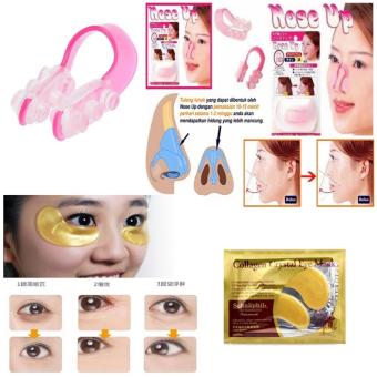 Nose Up Clipper - Alat Pemancung Hidung Alami - Collagen Crystal Eye Mask - Masker Mata