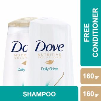 Dove Shampoo Nutritive Solutions Daily Shine 160ml & Dove Conditioner Daily Shine 160ml