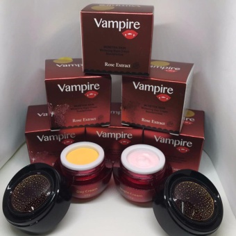 PAKET Vampire Whitening Cream Rose Extract / Day&Night (2 CUP)