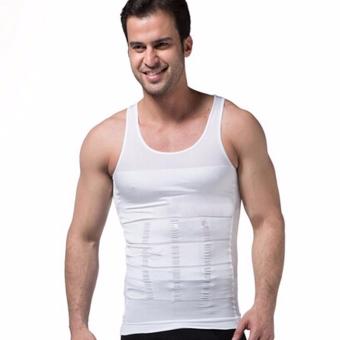 ION Slim N Lift Slimming Shirt For Men - Singlet Pelangsing Untuk Pria - Putih - M