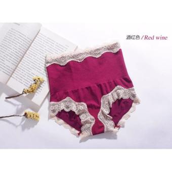 Munafie Slim Pant Celana Korset (All Size ) - New Model 3rd Generation - Merah Renda Cream