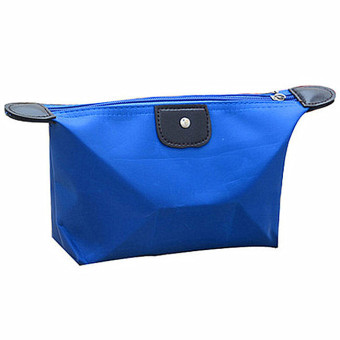 Multi-colors Woman Cosmetic Bag Storage Bag Fashion Lady Travel Cosmetic Pouch Bags Clutch Storage Makeup Organizer Bag(Blue)