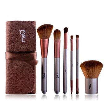 MSQ Make up brushes set 6pcs face care cosmetics foundation(Brown)