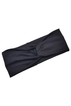Velishy Women's Headband Cotton Turban Twist Knot (Black)