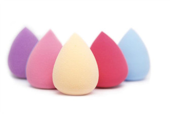 Pro Beauty Flawless Water Droplets Sponge Makeup Foundation Puff Multicolor Set of 5