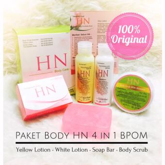 Paket Body HN BPOM 4in1 / 4 in 1 Original - Pemutih Badan