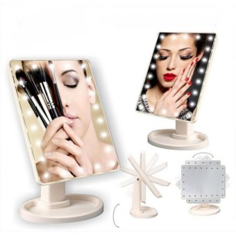 Fengsheng Cosmetic Make Up Vanity Illuminated Table Makeup Stand Mirror with 22 LED Light White - intl