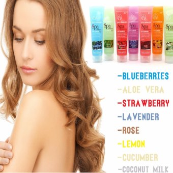 A Body Shop Peeling Spa Exfoliating Gel Vitamin Kulit Blueberry / Aloe Vera / Strawberry / Lavender / Rose / Lemon / Cucumber / Coconut Milk (Random Variant) - 5 Pcs