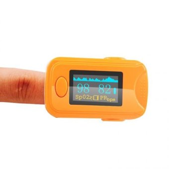 Orange Color OLED Fingertip Pulse Oximeter With Audio Alarm &Pulse Sound - Spo2 Monitor Finger Puls Oximeter - intl