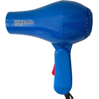 Mermaid Hair Dryer Mini Lipat MD-258-B Alat Pengering Rambut Portable Instant Cepat Gagang Bisa Dilipat Mudah Dibawa Kemana-Mana Cocok Untuk Travelling Jalan-Jalan Praktis Ringkas Disimpan Stylish - Biru