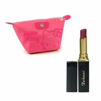 Purbasari Lipstick Color Matte 82 Free Alisha Tas Kosmetik Mini 203-Merah