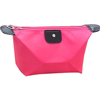Multi-colors Woman Cosmetic Bag Storage Bag Fashion Lady Travel Cosmetic Pouch Bags Clutch Storage Makeup Organizer Bag(Rose)