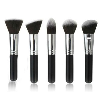 Xubox 10Pcs Pro Makeup Brushes Set Cosmetic Eyeshadow Face Powder Foundation Lip Brush (silver)