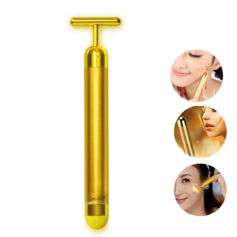 24K Gold Face Beauty Massager Electric Instant Face Lift Bar EyebagRemover - intl