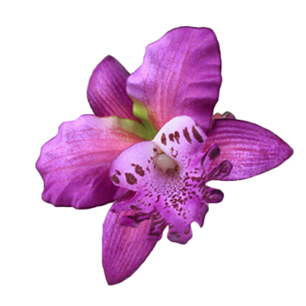 Velishy Orchid Flower Hair Clip (Purple)