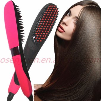 110-240V Original NASV hair straight Fast Electric Smooth BrushCeramic Hair Straightener Comb Flat Iron With LCD Straight Brush - intl