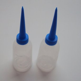 2PCS 100ML dropper press pumping bottle drip oil water gluewater solvent with scale - intl