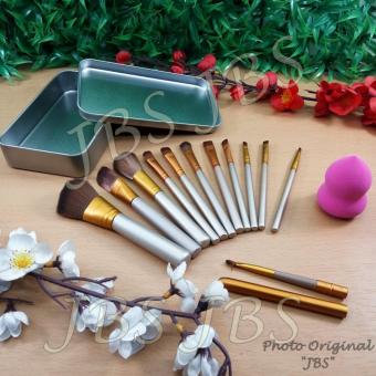 JBS Profesional Kuas 12 kemasan Kaleng N5 Brush Set - 12 Pcs - Spon Beauty Blender