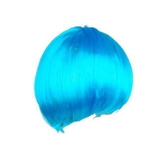 New Fashion Short Punk Bob Full Wig Costume Cosplay Party Bright Blue