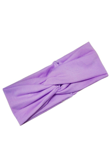 Velishy Women's Headband Cotton Turban Twist Knot (Purple)