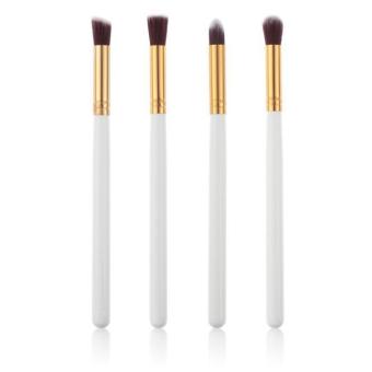 4Pcs Makeup Cosmetic Tool Eyeshadow Powder Foundation Blending Brush Set Gold - intl