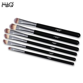 MSQ 6pcs Professional Eye Brushes Set Synthetic Hair Cosmetic Makeup Tools - intl