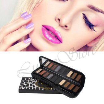 Lucky - Attractive Scenery Brand 10 Colors Eyeshadow Palette Eye Shadow With Brush Makeup Set Cosmetics Steel Case MisKos Cassic