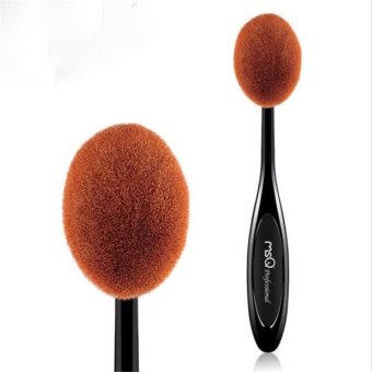 MSQ New Arrival Single Tooth Brush Style Large Size Foundation Makeup Brush Soft Synthetic Hair Plastic Handle(Black)