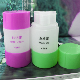 Travel Triple Points Travel Bottle for Shampoo Bath Cream 45ML - Purple