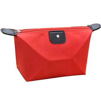 Multi-colors Woman Cosmetic Bag Storage Bag Fashion Lady Travel Cosmetic Pouch Bags Clutch Storage Makeup Organizer Bag(Red)