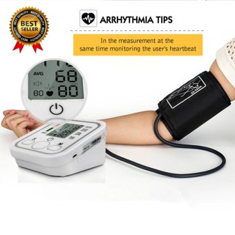[100% Genuine] 2017 NEW Digital Upper Arm Blood Pressure Pulse Monitor Health Care Tonometer Meter Sphygmomanometer Portable Blood Pressure Monitors - intl
