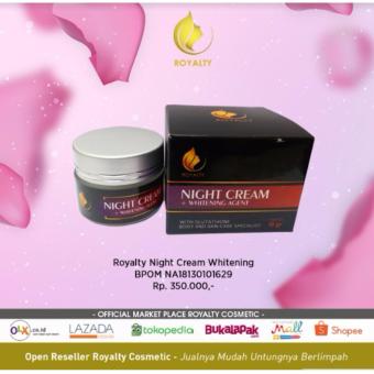 ROYALTY WHITENING NIGHT Cream Anti Aging Khusus Untuk Kulit Asia Dengan Bahan Natural Mencegah Hyperpigmentasi Sehingga Mampu Memutihkan Wajah, Mencerahkan , Melembabkan, Meningkaktkan Luminositas Dan Menghilangkan Flek Flek Hitam
