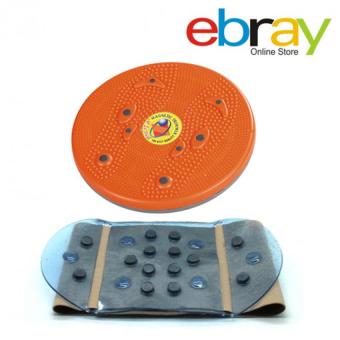 Ebray Paket Pelangsing Tubuh Magnetic Trimmer Jogging Plate Dan Sabuk Magnetik