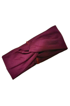 Velishy Women's Headband Cotton Turban Twist Knot (Purple)