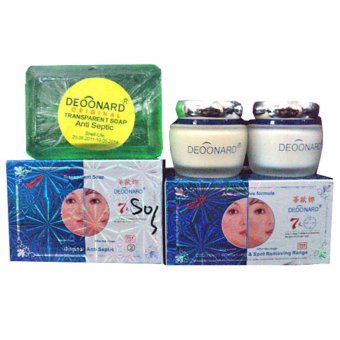 Deoonard Blue 7 Days Whitening & Spot Removing Range Paket Perawatn Wajah Cream Siang Malam