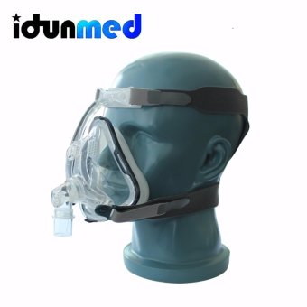 BMC Auto CPAP APAP BiPAP Full Face Respirator Mask Breathing With Adjustable Chin Headgear Strap For Sleep Apnea Snoring Stopper - intl Ramadan Promotion