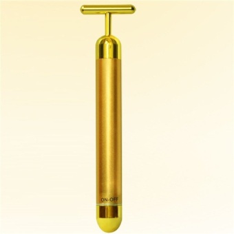 Magic T-shaped Head 24K Golden Pulse Beauty Bar Electric VibratingFacial Massager for Skin Care - intl