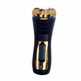 BAOLING 3 in 1 - Professional Rechargable Shaver with UV Light Money Detector Function and Flashlight - BL-757 - Hitam/Gold