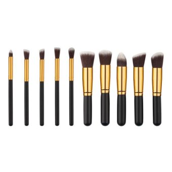 Coconie 10PCS Cosmetic Makeup Brush Brushes Set Foundation Powder Eyeshadow Black