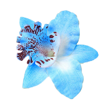 Velishy Orchid Flower Hair Clip (Blue)