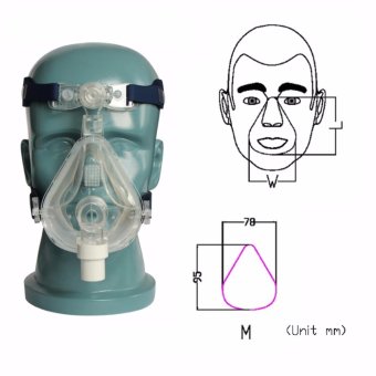 New FM5 Size M Cpap Apap Bipap Bpap Full Face Ventilator Respirator Mask With Headgear Strap For Sleep Apnea - intl