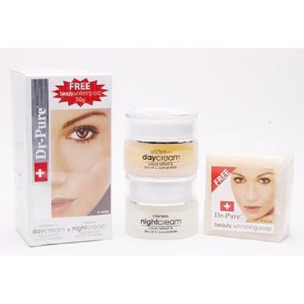 Dr Pure Day Cream & Night Cream + Face Whitening Shop BPOM - 3 Items