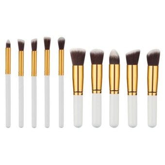 Coconie 10PCS Cosmetic Makeup Brush Brushes Set Foundation Powder Eyeshadow White