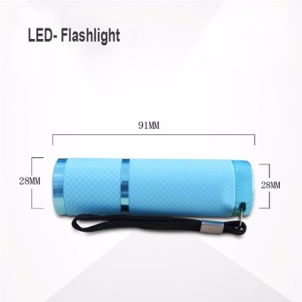 ilovebaby Mini UV Nail Lamps 6W Nail Dryer Aluminum Alloy Portable LED Flashlight - blue